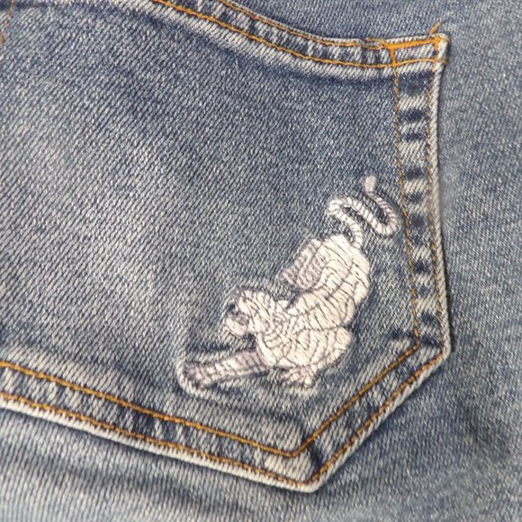 Maje High Rise Cropped Straight Leg Jeans Sz 42 EU Or 16 USA - Picture 4 of 7